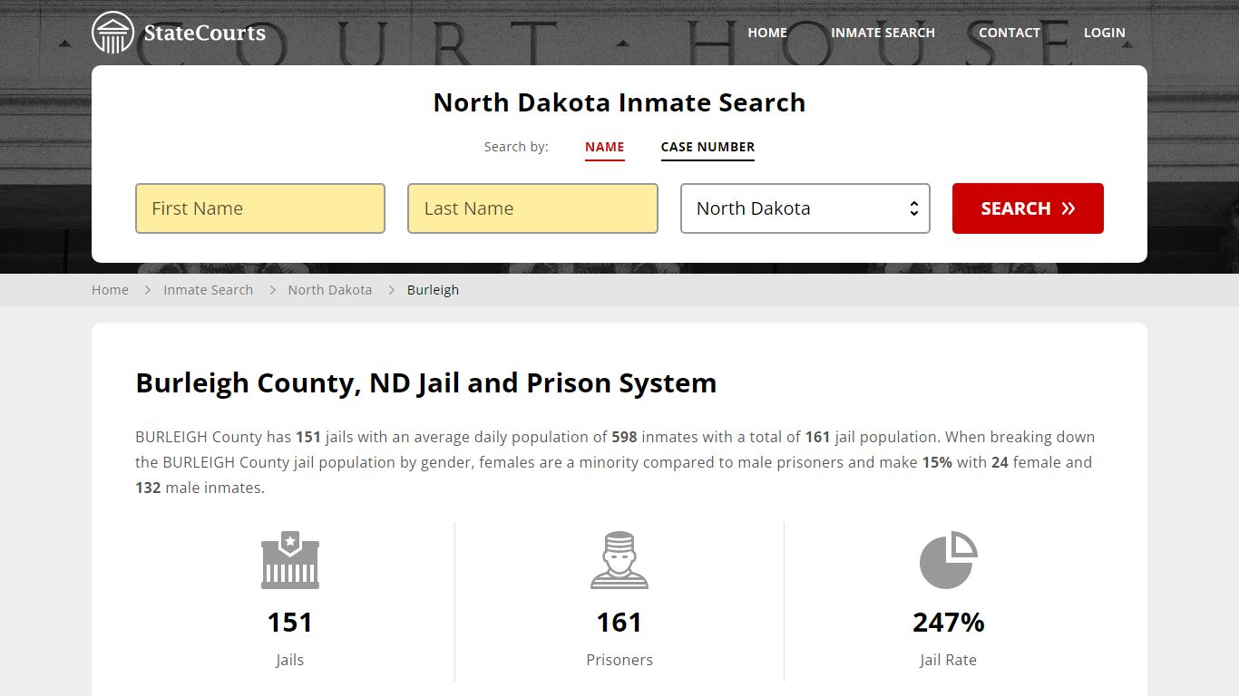 Burleigh County, ND Inmate Search - StateCourts